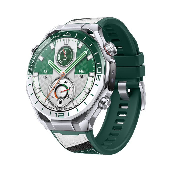 HUAWEI WATCH Ultimate 2 (Green) - Green and White Strap (2) | SUPERADRIANME.com HUAWEI WATCH Ultimate 2 Green