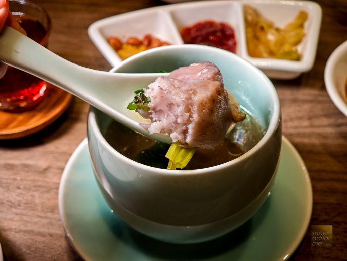 Si Chuan Dou Hua Top of the Plaza - Peking Duck Buffet 2026 - Double-boiled duck soup with yam and celery
