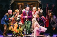 Coleman Simmons as Charlie Bucket and Claire Leyden as Mrs. Bucket. Roald Dahl’s CHARLIE AND THE CHOCOLATE FACTORY. Photo by Jeremy Daniel