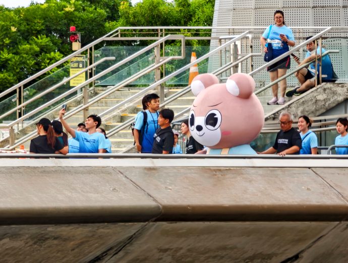 Skechers Mascot at the Skechers Friendship Walk and Run 2026 at Marina Barrage