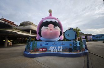 POP MART CRYBABY Cry Me An Ocean Angler Fish outside Singapore Oceanarium at Resorts World Sentosa