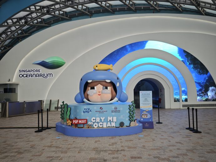 POP MART CRYBABY Cry Me An Ocean Whale Shark at entrance