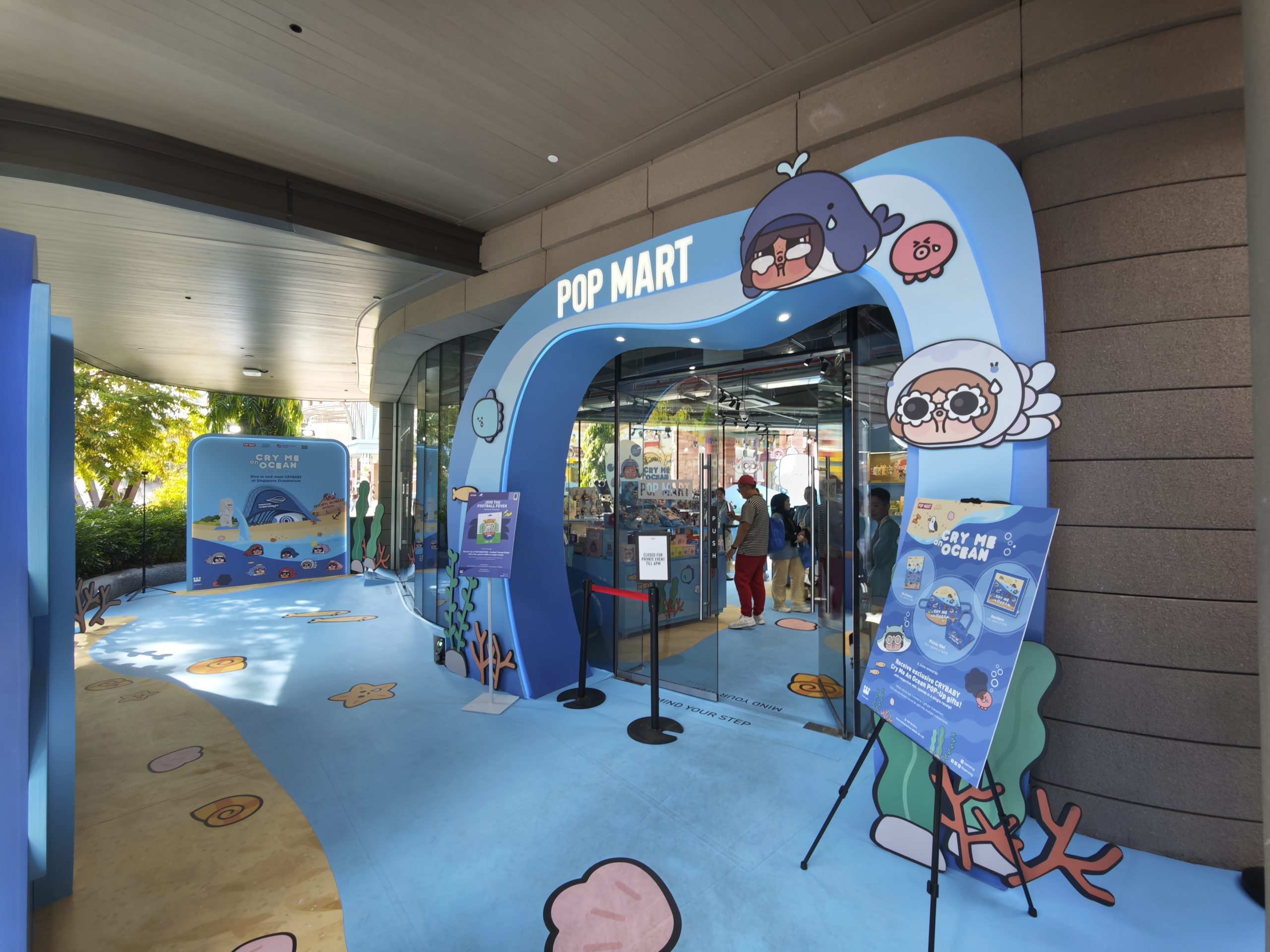 POP MART Pop Up at Resorts World Sentosa next to Pierre Herne and opposite Coach Cafe