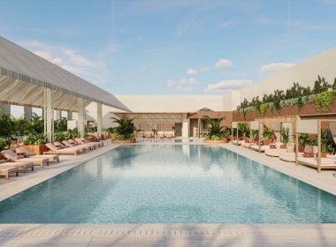 Rendering of the pool at The Hari Singapore