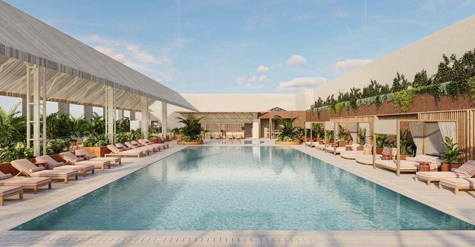 Rendering of the pool at The Hari Singapore