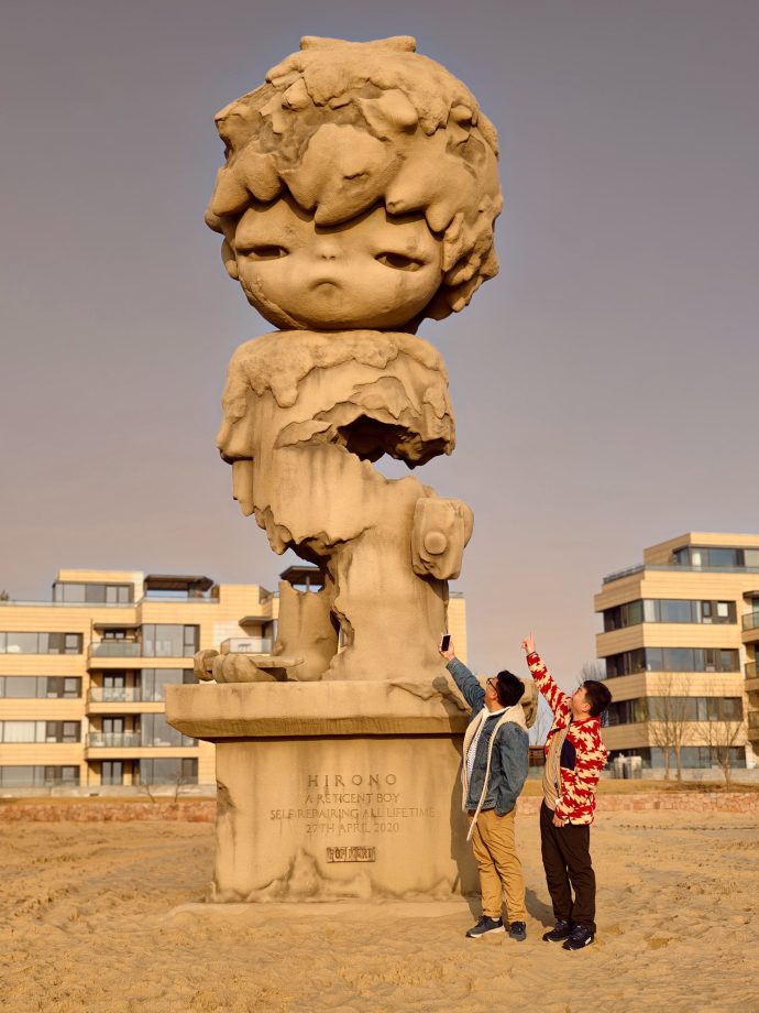 Sculpture of Hirono by the beach in Aranya, Beidaihe, Hebei, China.