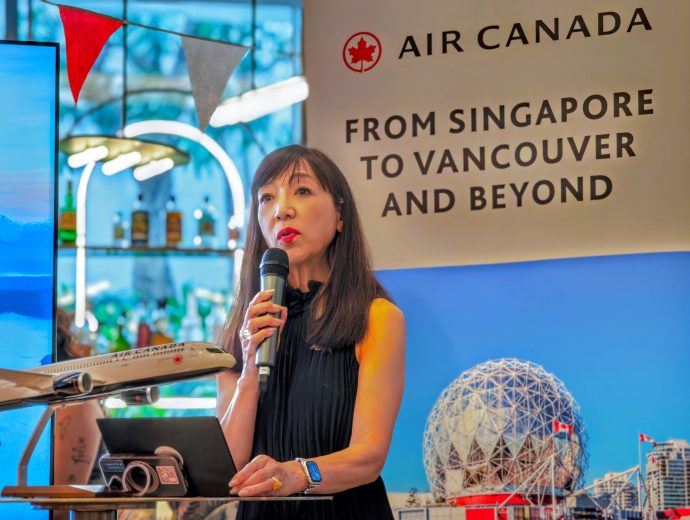 Kiyo Weiss, Air Canada’s senior director of sales for Asia-Pacific in Singapore for Canada Day Media event in July 2026.
