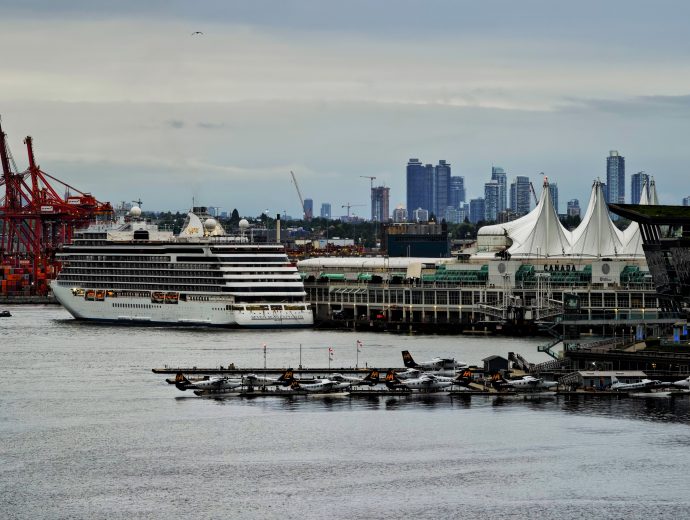 Regent Seven Seas Explorer docked at Canada Place Cruise Terminal in Vancouver