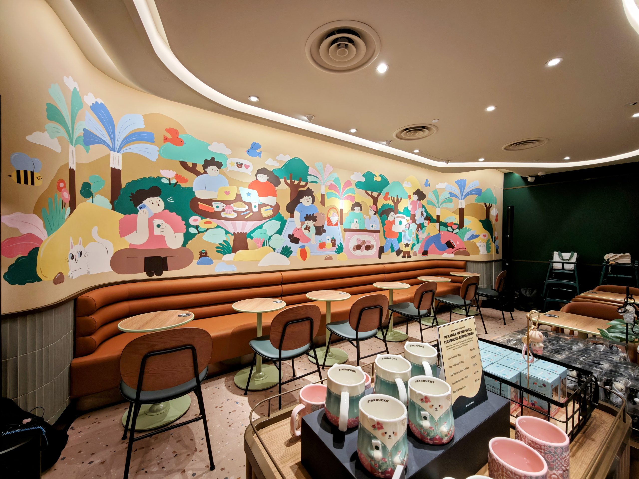 Mural by Candice Phang aka Puffingmuffin at Starbucks WEAVE | SUPERADRIANME.com Mural by Candice Phang aka Puffingmuffin at Starbucks WEAVE