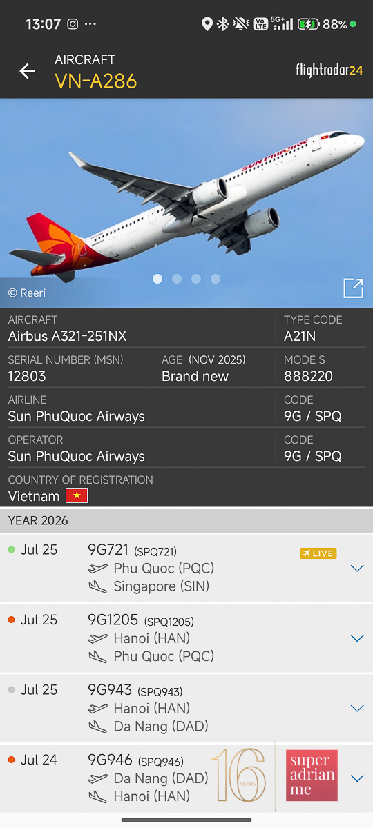 SUPERADRIANME - SUN PHUQUOC AIRWAYS - SINPQC Inaugural 25 July 2026--2 | SUPERADRIANME.com