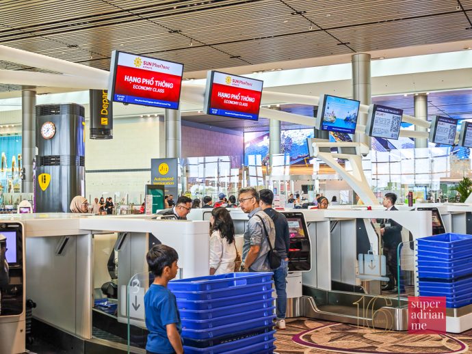 SUPERADRIANME - SUN PHUQUOC AIRWAYS - SINPQC Inaugural 25 July 2026-123730 | SUPERADRIANME.com Sun PhuQuoc Airways check in at Changi Airport Terminal 4 on 25 July 2026