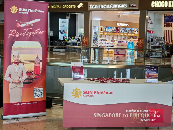 SUPERADRIANME - SUN PHUQUOC AIRWAYS - SINPQC Inaugural 25 July 2026-124328 | SUPERADRIANME.com Sun PhuQuoc Airways Inaugural activities at Changi Airport Terminal 4 land side on 25 July 2026