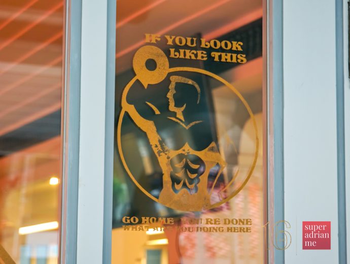 SUPERADRIANME - JW Marriott Phu Quoc Emerald Bay - July 2026 -061144 | SUPERADRIANME.com Quirky Window stickers at Lamarck University’s Department of Physical Education. JW Marriott Phu Quoc Emerald Bay 24 hour gym (SUPERADRIANME photo)