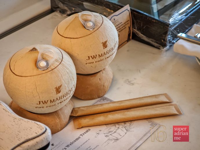 SUPERADRIANME - JW Marriott Phu Quoc Emerald Bay - July 2026 -174349 | SUPERADRIANME.com Fresh Coconuts at JW Marriott Phu Quoc Emerald Bay